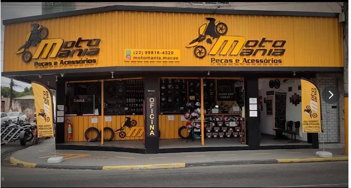 Fachada da loja Motomania Macaé